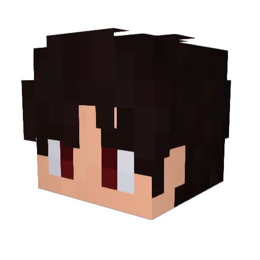 Staradiant Minecraft avatar head, 3D render