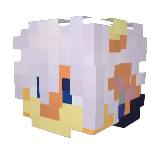Starafi Minecraft avatar head, 3D render
