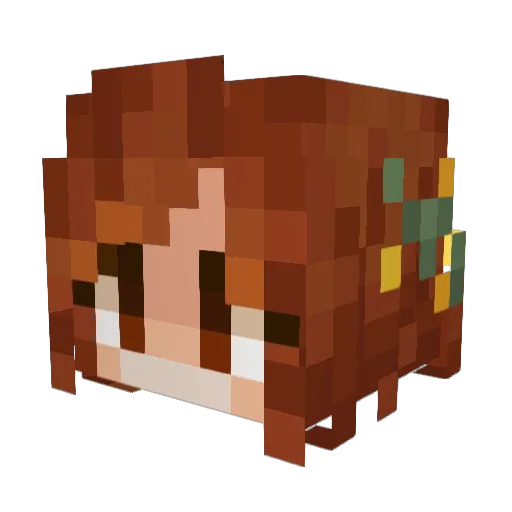 Staraito Minecraft avatar head, 3D render