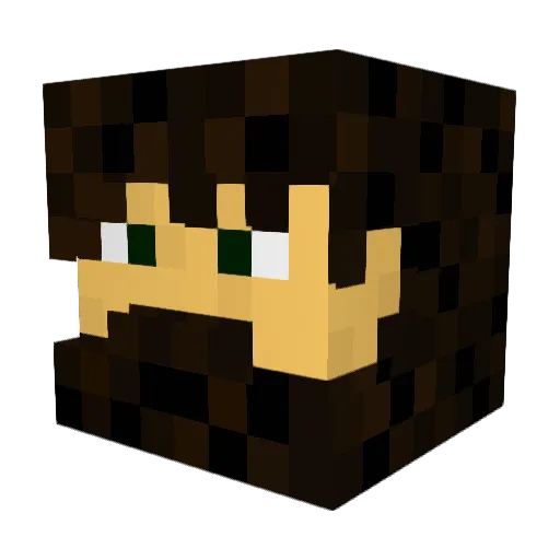 Starboardvark Minecraft avatar head, 3D render