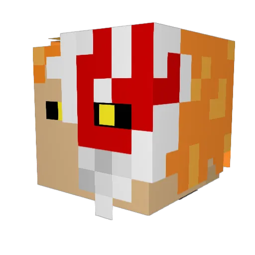 Starbrake Minecraft avatar head, 3D render