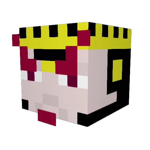 Starburns18 Minecraft avatar head, 3D render