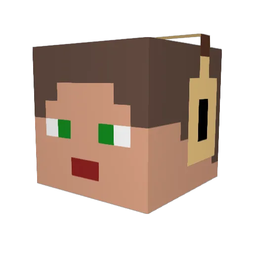 Starburst103 Minecraft avatar head, 3D render