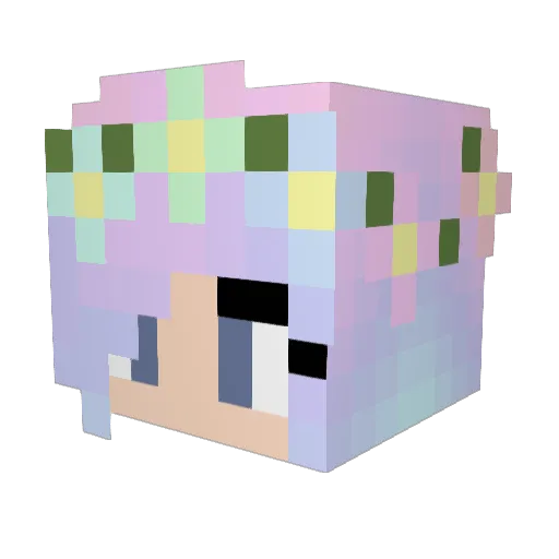 Starburst11_ Minecraft avatar head, 3D render