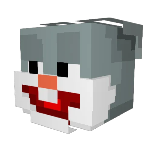 Starc Minecraft avatar head, 3D render