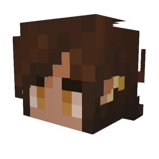 Starcasm Minecraft avatar head, 3D render