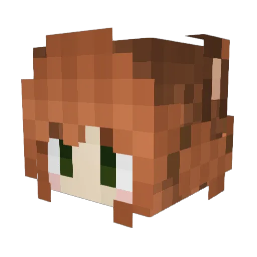 StarchCL Minecraft avatar head, 3D render