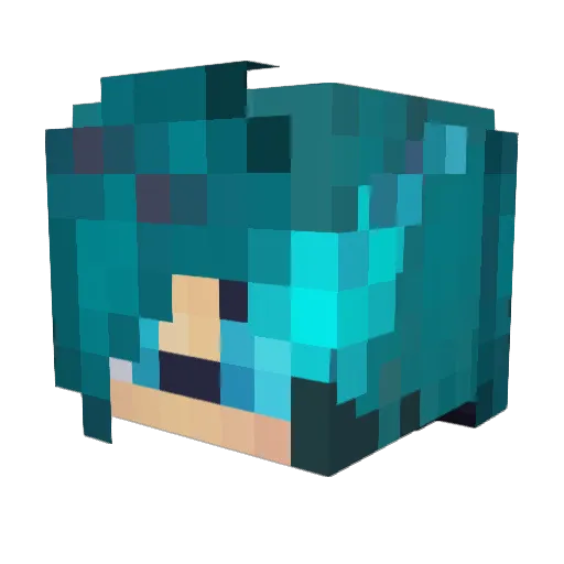 Starchain_14 Minecraft avatar head, 3D render