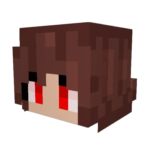 Starcrossx Minecraft avatar head, 3D render