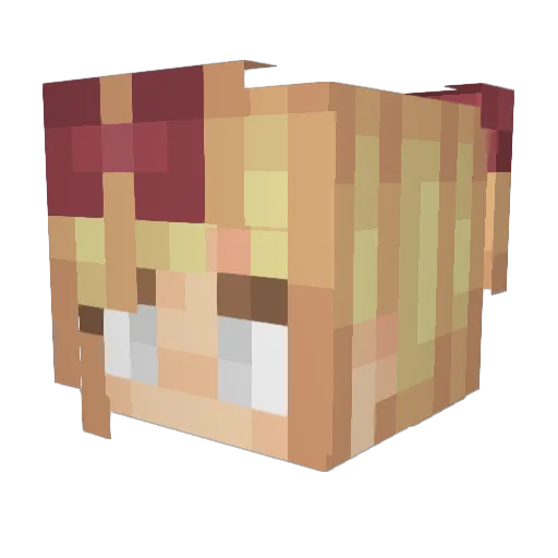 Stardustpython Minecraft avatar head, 3D render
