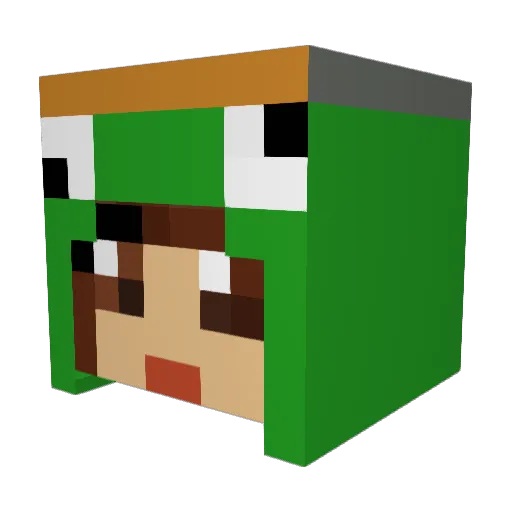 Starelle_7 Minecraft avatar head, 3D render