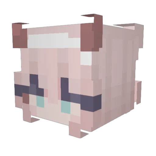 Stareric Minecraft avatar head, 3D render