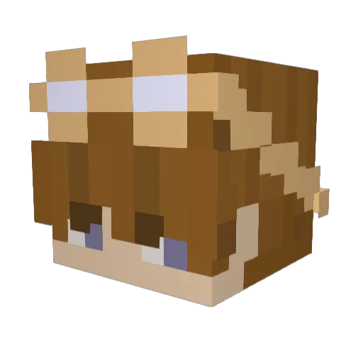 Starface Minecraft avatar head, 3D render