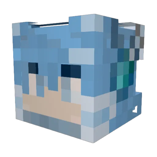 Starfallimg Minecraft avatar head, 3D render