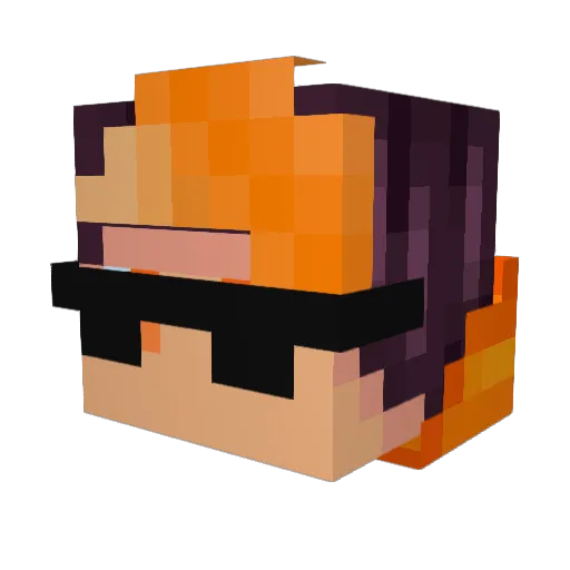 Starfer Minecraft avatar head, 3D render