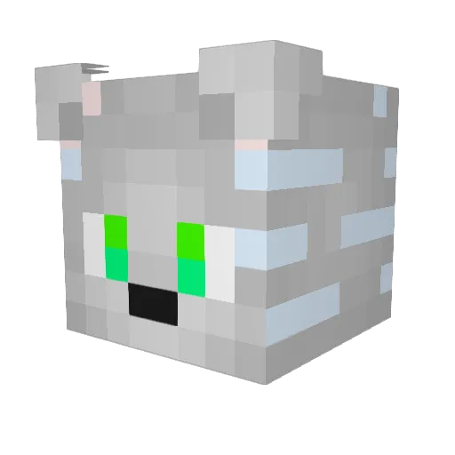 StarfireHyena Minecraft avatar head, 3D render