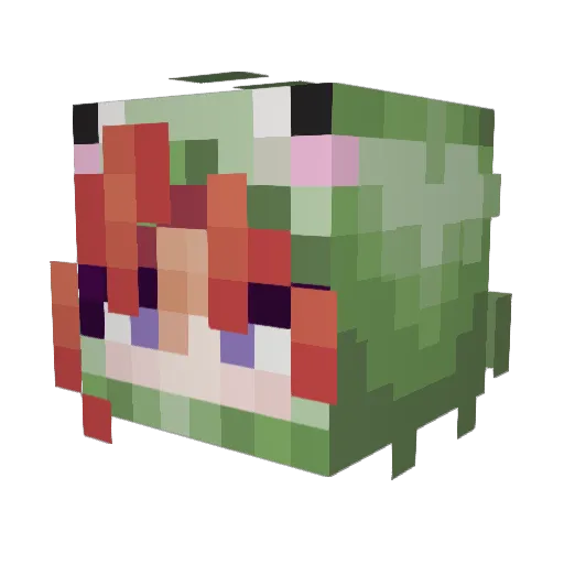 StarfireSpieltY Minecraft avatar head, 3D render
