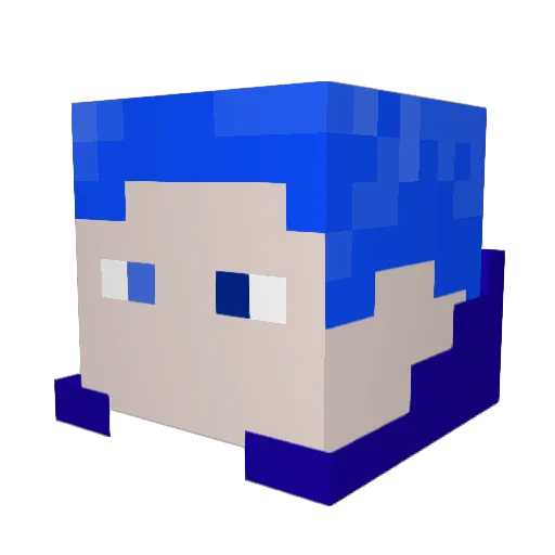 Starfruit111 Minecraft avatar head, 3D render