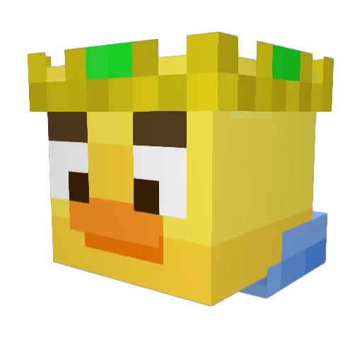 Starfybitedino Minecraft avatar head, 3D render