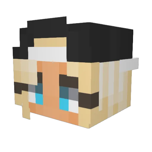 Stargeist Minecraft avatar head, 3D render