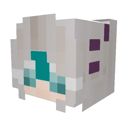 Stargirl Minecraft avatar head, 3D render