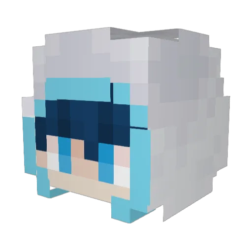 Starhamy Minecraft avatar head, 3D render
