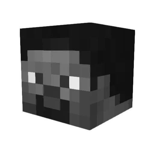 Starified Minecraft avatar head, 3D render