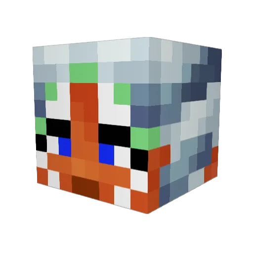 Starish_ Minecraft avatar head, 3D render