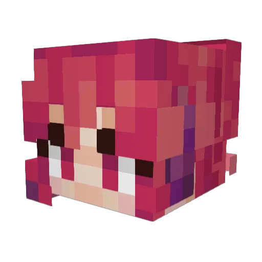 Starismah Minecraft avatar head, 3D render