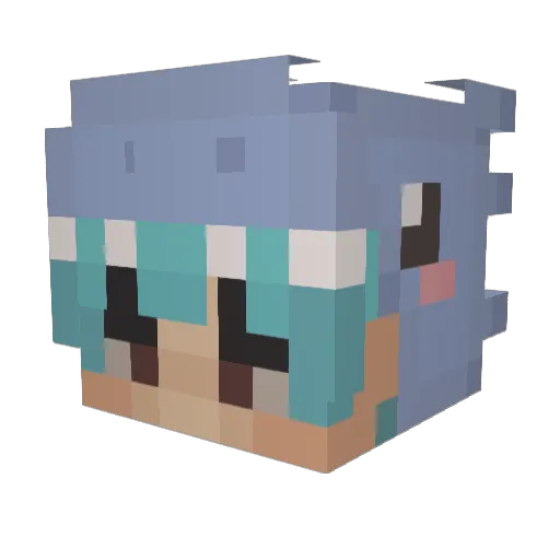 Starivodila5 Minecraft avatar head, 3D render