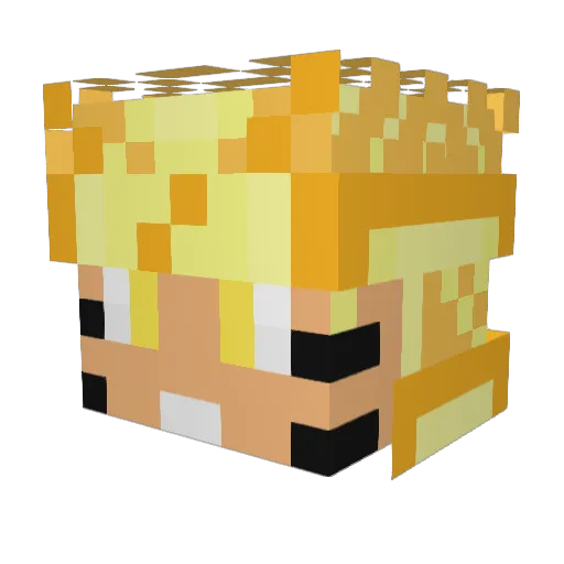 Starizm Minecraft avatar head, 3D render