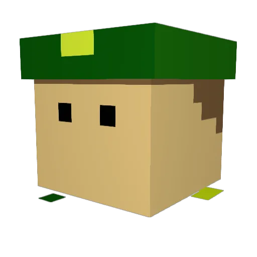 Stark8y Minecraft avatar head, 3D render
