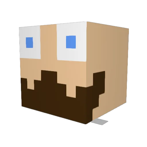 Stark98 Minecraft avatar head, 3D render