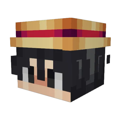 StarkDidNot Minecraft avatar head, 3D render