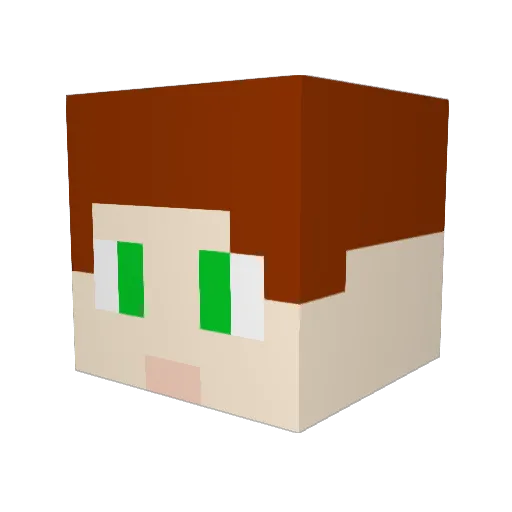 StarkMan14 Minecraft avatar head, 3D render