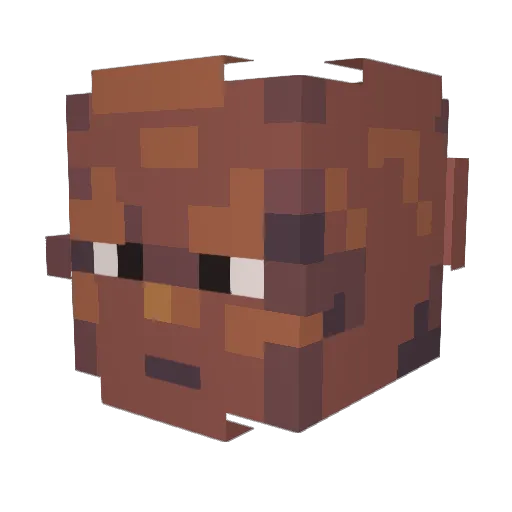 StarkiSama Minecraft avatar head, 3D render