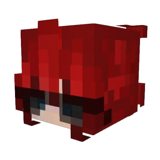 Starklet Minecraft avatar head, 3D render