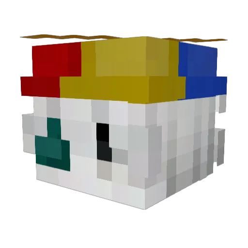 Starknockless Minecraft avatar head, 3D render