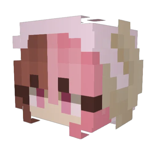 StarlaLovesYou Minecraft avatar head, 3D render
