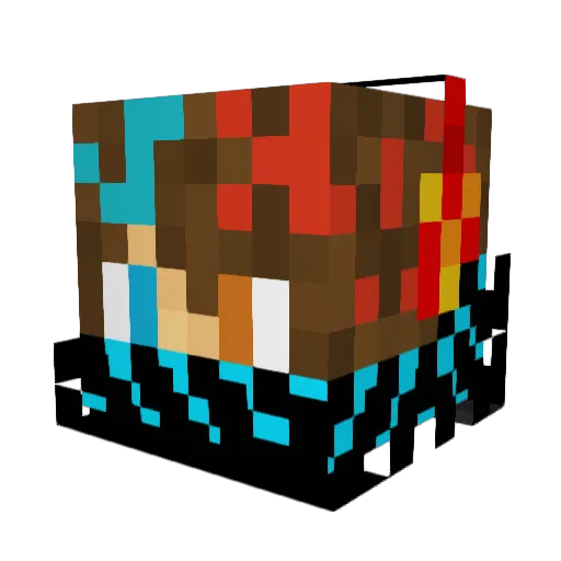 Starles18 Minecraft avatar head, 3D render