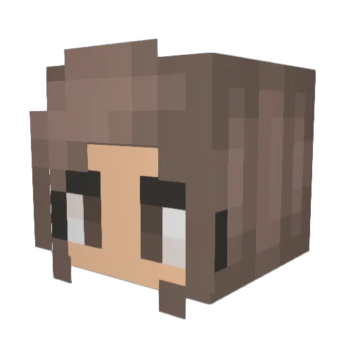 Starlett111 Minecraft avatar head, 3D render