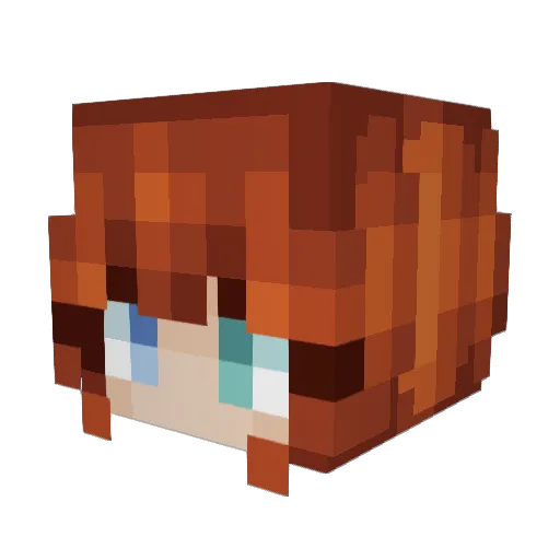 Starlig Minecraft avatar head, 3D render