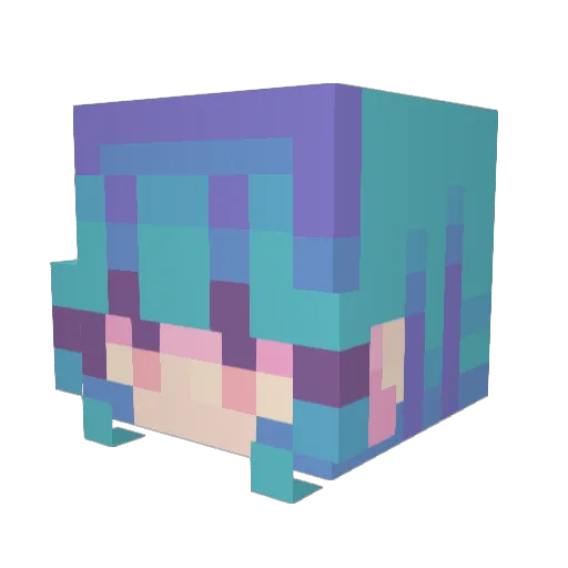 Starlight014 Minecraft avatar head, 3D render