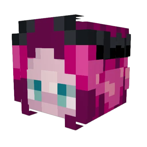 StarlightBlooms Minecraft avatar head, 3D render