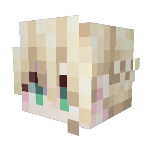 StarlightMyLove Minecraft avatar head, 3D render