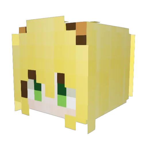 StarlightShinin Minecraft avatar head, 3D render