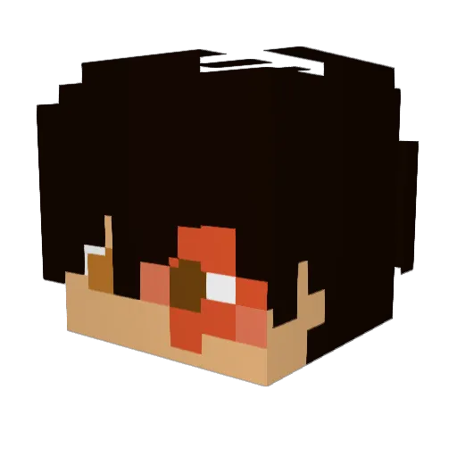 StarlightWhite Minecraft avatar head, 3D render