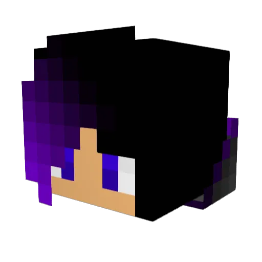 Starlightie Minecraft avatar head, 3D render