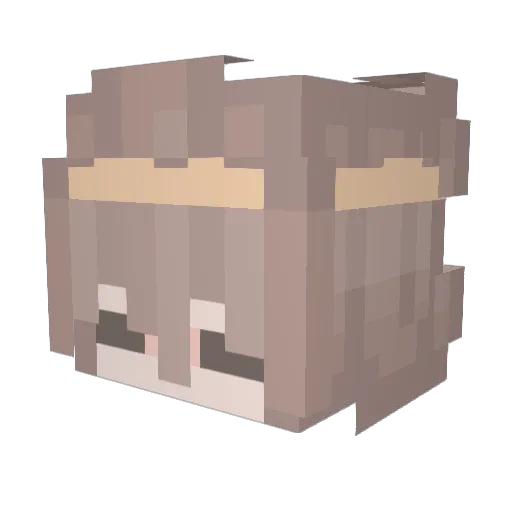 Starlightly Minecraft avatar head, 3D render