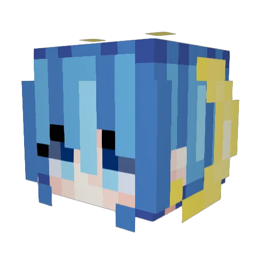 Starling14 Minecraft avatar head, 3D render